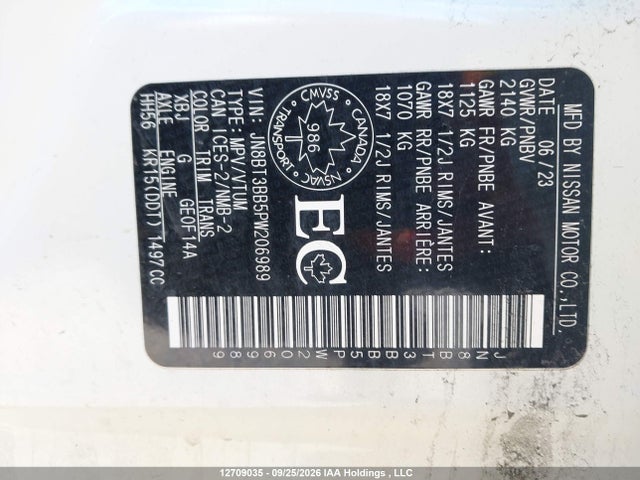 Nissan ROGUE SV 2023 JN8BT3BB5PW206989 Image 9