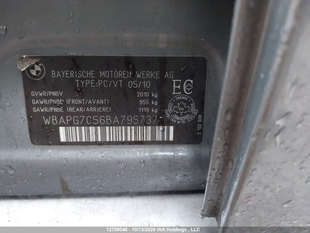 Aukcja sprzedaży 2011 Bmw 323i, vin: WBAPG7C56BA795737, numer aukcji: 12709046
