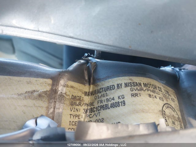 Продажа на аукционе авто 2011 Nissan Versa S/sl, vin: 3N1BC1CP6BL460819, номер лота: 12709054