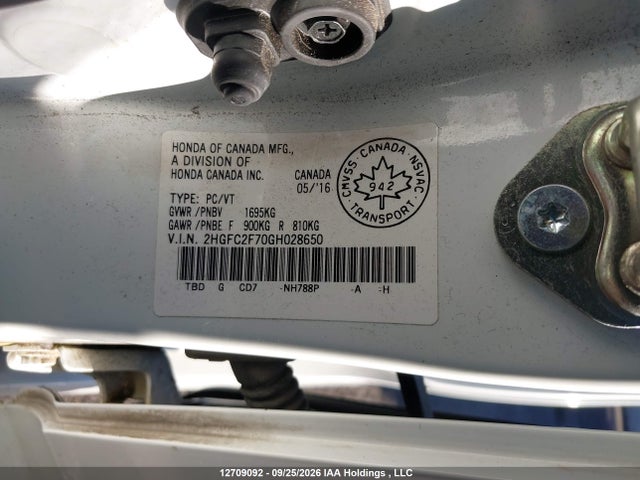 Honda CIVIC EX 2016 2HGFC2F70GH028650 Image 18