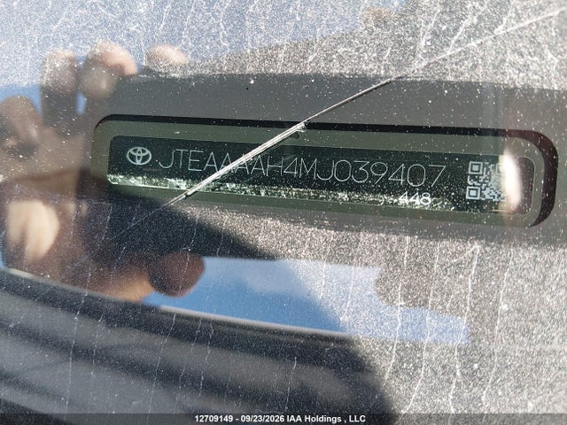12709149 :رقم المزاد ، JTEAAAAH4MJ039407 vin ، 2021 Toyota Venza Limited مزاد بيع