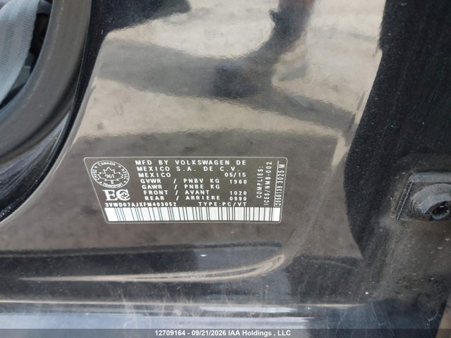 Продаж на аукціоні авто 2015 Volkswagen Jetta Se, vin: 3VWD07AJXFM403052, номер лоту: 12709164
