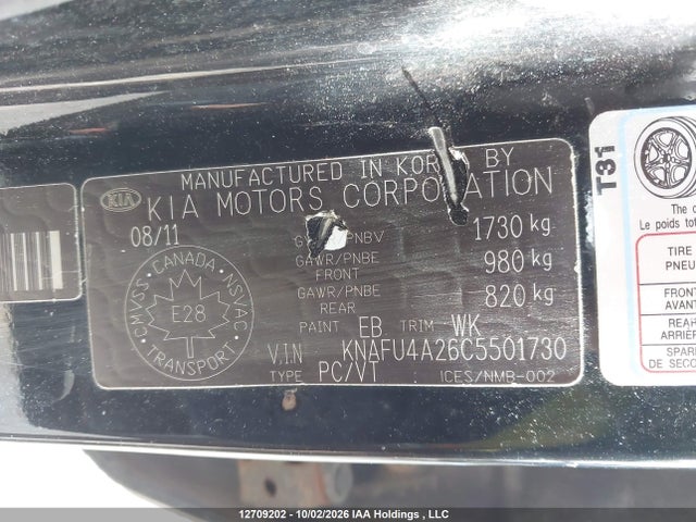 Aukcja sprzedaży 2012 Kia Forte 2.0l Ex, vin: KNAFU4A26C5501730, numer aukcji: 12709202