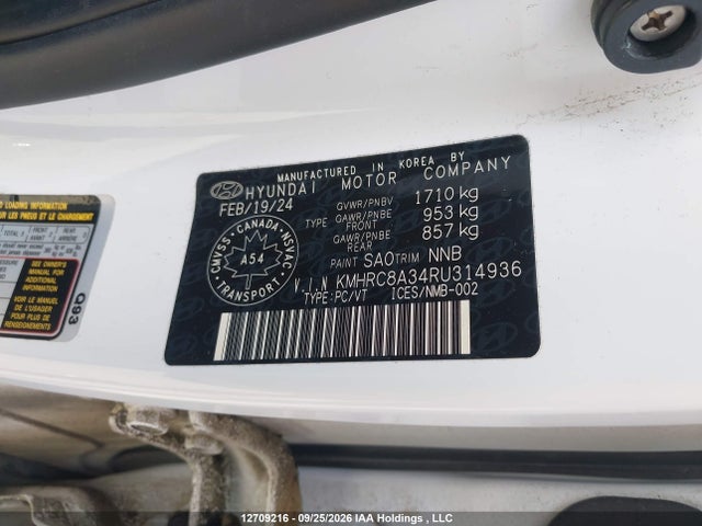 2024 Hyundai Venue Sel/limited მანქანა იყიდება აუქციონზე, vin: KMHRC8A34RU314936, აუქციონის ნომერი: 12709216