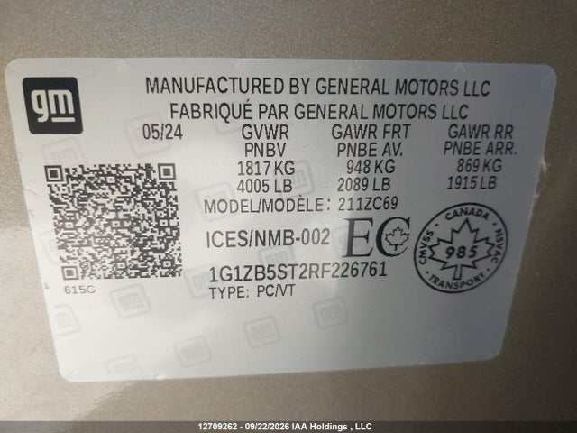 Chevrolet Malibu 2024 1G1ZB5ST2RF226761 Image 9