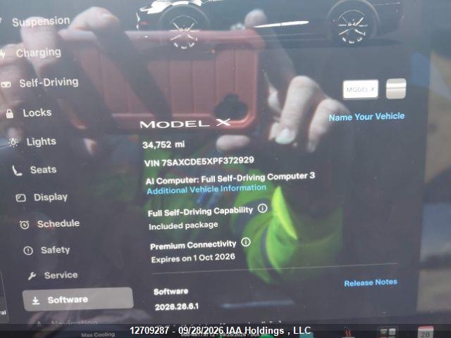 7SAXCDE5XPF372929 Tesla MODEL X