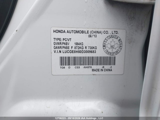 Продажа на аукционе авто 2013 Honda Fit Lx, vin: LUCGE8H50D3009683, номер лота: 12706223