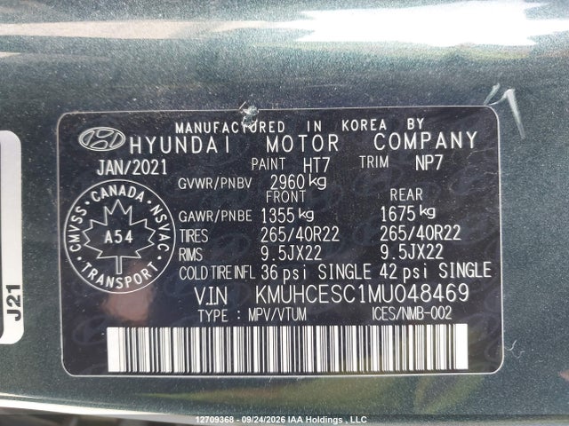 Genesis Gv80 3.5t Prestige Awd 2021 KMUHCESC1MU048469 Image 9