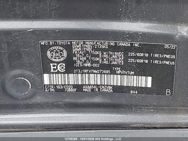 2T3J1RFV7NW272685 Toyota Rav4 Trail
