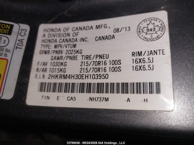 Honda CR-V 2014 2HKRM4H30EH103950 Image 19