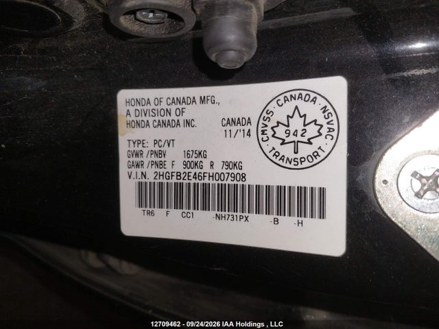 Honda Civic Lx 2015 2HGFB2E46FH007908 Image 19