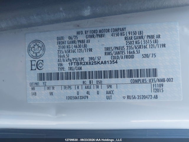 Ford Transit T-250 2025 1FTBR2X82SKA81354 Image 9