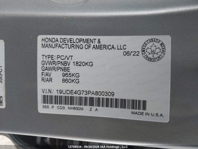 Aukcja sprzedaży 2023 Acura Integra Elite A-spec, vin: 19UDE4G73PA800309, numer aukcji: 12709534