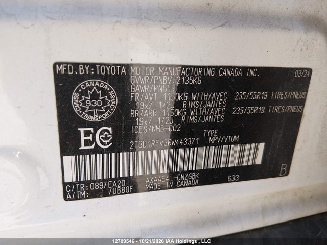 Toyota RAV4 2024 2T3D1RFV3RW443371 Image 9