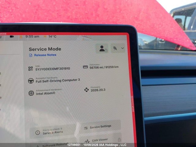 2021 Tesla Model Y Long Range მანქანა იყიდება აუქციონზე, vin: 5YJYGDEE6MF301910, აუქციონის ნომერი: 12709551