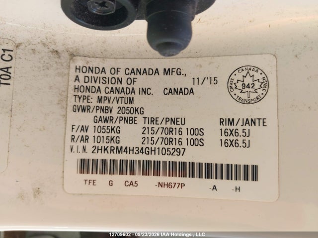 Honda CR-V LX 2016 2HKRM4H34GH105297 Image 19