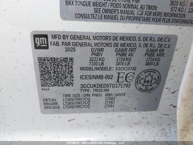 Chevrolet Silverado K1500 Lt 2026 3GCUKDED5TG171793 Image 9