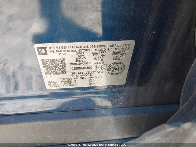 Продажа на аукционе авто 2020 Gmc Terrain Sle, vin: 3GKALTEV5LL207464, номер лота: 12709676