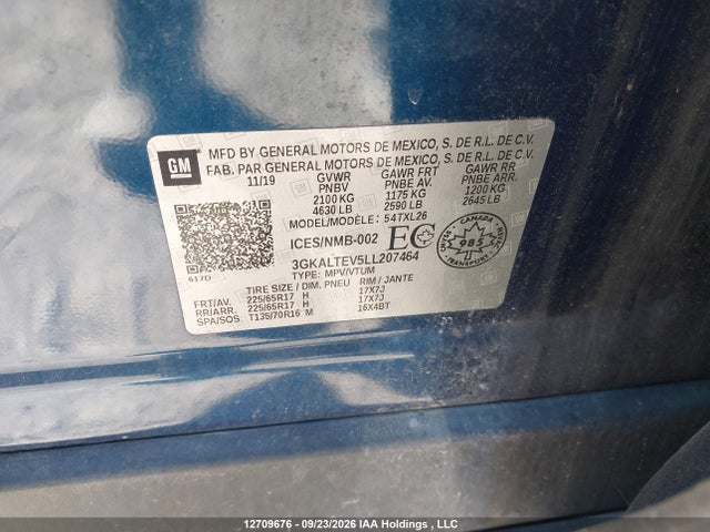 Продажа на аукционе авто 2020 Gmc Terrain Sle, vin: 3GKALTEV5LL207464, номер лота: 12709676