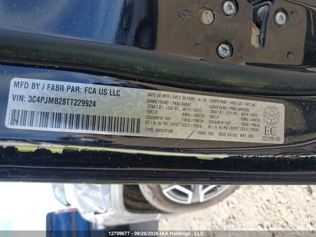 Aukcja sprzedaży 2026 Jeep Cherokee Laredo, vin: 3C4PJMB28TT229924, numer aukcji: 12709677