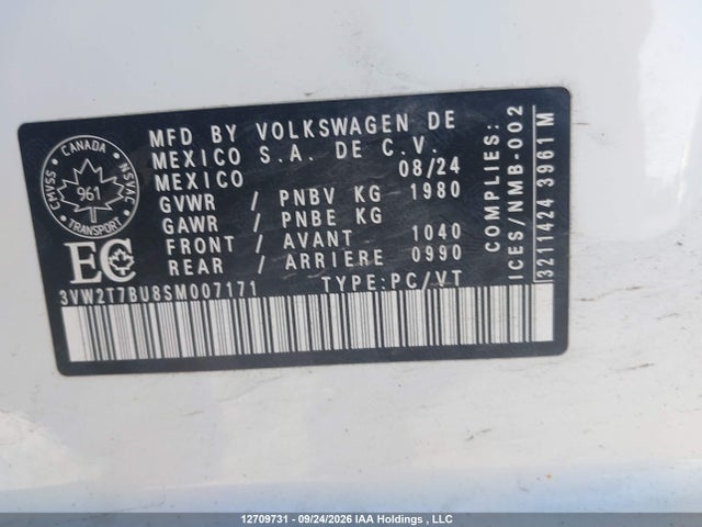 Продажа на аукционе авто 2025 Volkswagen Jetta Gli Autobahn, vin: 3VW2T7BU8SM007171, номер лота: 12709731