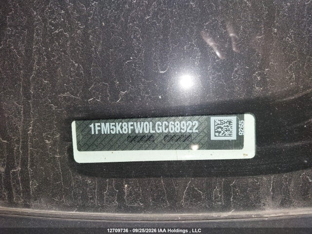 Продаж на аукціоні авто 2020 Ford Explorer Limited, vin: 1FM5K8FW0LGC68922, номер лоту: 12709736