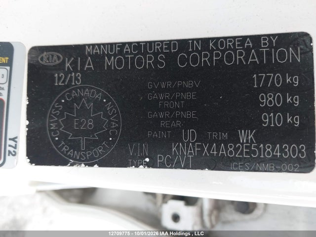 Продаж на аукціоні авто 2014 Kia Forte 2.0l Ex/2.0l Sx, vin: KNAFX4A82E5184303, номер лоту: 12709775