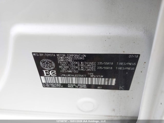 Aukcja sprzedaży 2018 Toyota Rav4 Hv Se, vin: JTMJJREV6JD235877, numer aukcji: 12709797