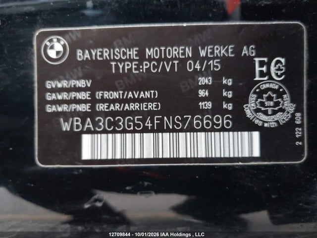 BMW 320i Xdrive 2015 WBA3C3G54FNS76696 Image 9