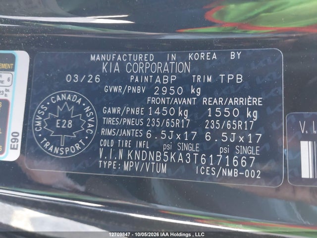 KNDNB5KA3T6171667 KIA A3