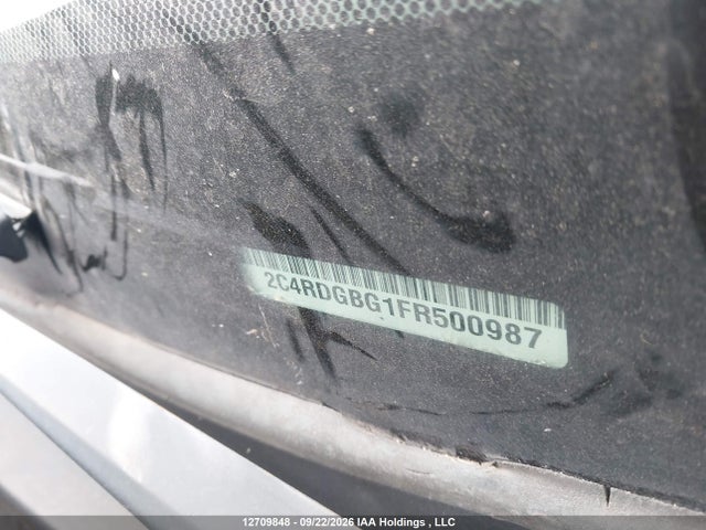 2015 Dodge Grand Caravan Se/sxt მანქანა იყიდება აუქციონზე, vin: 2C4RDGBG1FR500987, აუქციონის ნომერი: 12709848