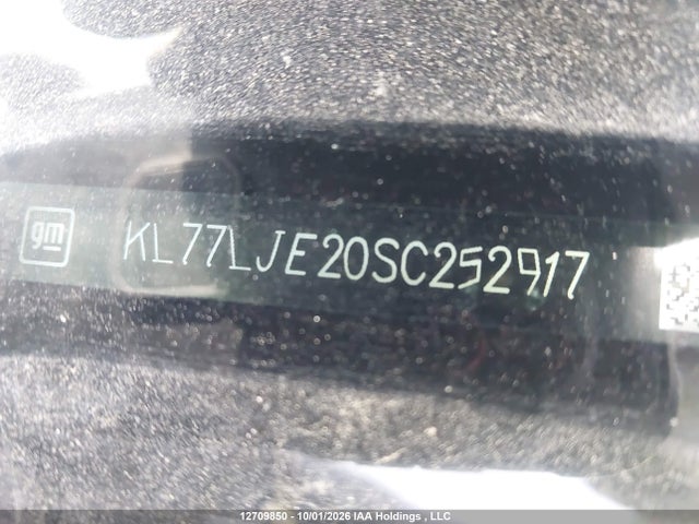 12709850 :رقم المزاد ، KL77LJE20SC252917 vin ، 2025 Chevrolet Trax 2rs Fwd مزاد بيع