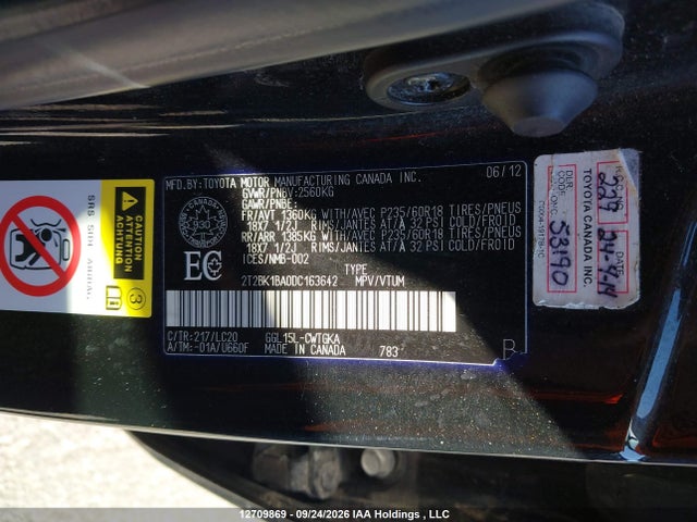 Продажа на аукционе авто 2013 Lexus Rx 350/base/f Sport, vin: 2T2BK1BA0DC163642, номер лота: 12709869