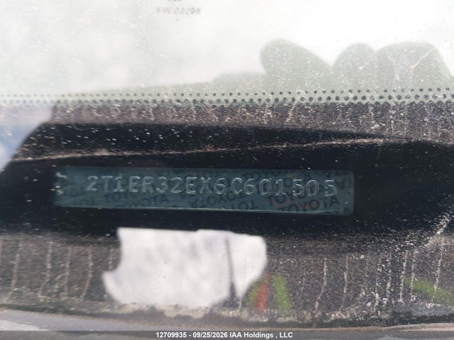 Aukcja sprzedaży 2006 Toyota Corolla Ce/le/s, vin: 2T1BR32EX6C601505, numer aukcji: 12709935