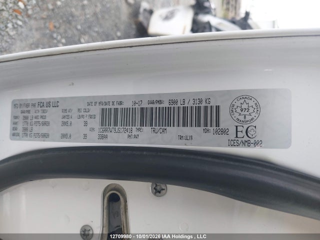 RAM 1500 Longhorn 2018 1C6RR7WT9JS172418 Image 9