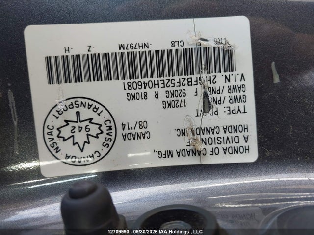 Honda Civic Ex 4dr 2014 2HGFB2F52EH046081 Image 9