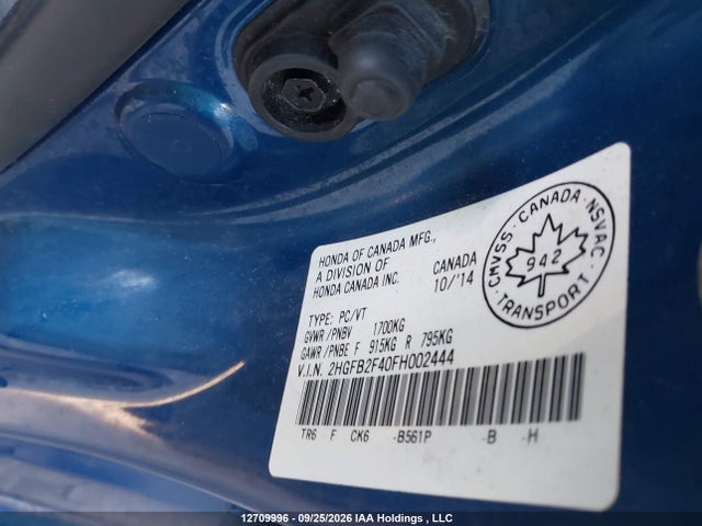 Honda Civic Lx 2015 2HGFB2F40FH002444 Image 20
