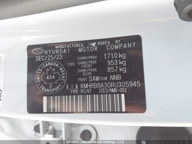 Aukcja sprzedaży 2024 Hyundai Venue Essential, vin: KMHRB8A30RU305945, numer aukcji: 12710012
