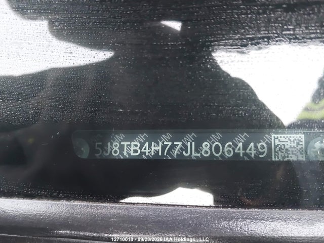 12710018 :رقم المزاد ، 5J8TB4H77JL806449 vin ، 2018 Acura Rdx Elite مزاد بيع