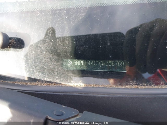12710023 :رقم المزاد ، 5NPEB4AC1CH356769 vin ، 2012 Hyundai Sonata Gl مزاد بيع