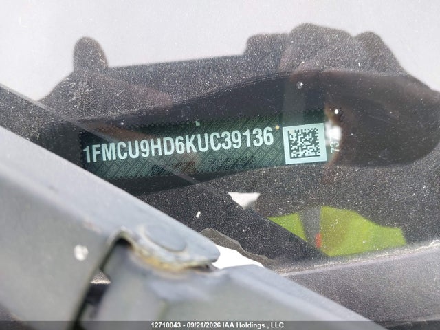 Aukcja sprzedaży 2019 Ford Escape Sel, vin: 1FMCU9HD6KUC39136, numer aukcji: 12710043