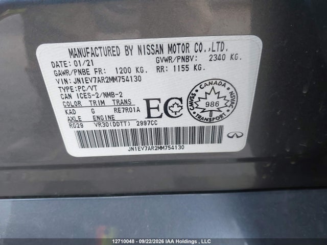 Infiniti Q50 PURE 2021 JN1EV7AR2MM754130 Image 21