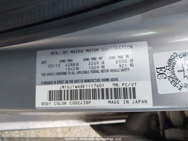 Mazda Mazda6 Gt 2014 JM1GJ1W68E1117601 Image 9