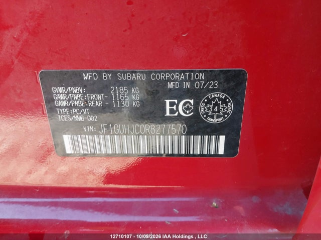 Subaru IMPREZA RS 2024 JF1GUHJC0R8277570 Image 9
