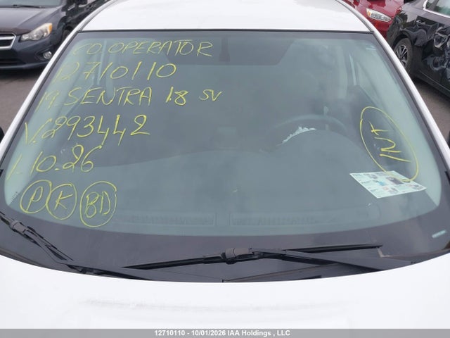 12710110 :رقم المزاد ، 3N1AB7AP5KY293442 vin ، 2019 Nissan Sentra 1.8 S/1.8 Sv مزاد بيع