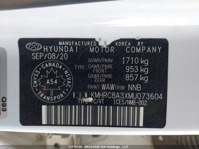 Продажа на аукционе авто 2021 Hyundai Venue Preferred, vin: KMHRC8A3XMU073604, номер лота: 12710124