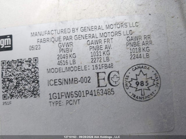 Chevrolet Bolt Ev 1lt 2023 1G1FW6S01P4163485 Image 9