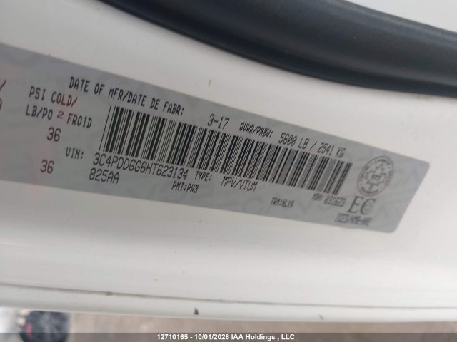 Aukcja sprzedaży 2017 Dodge Journey Crossroad, vin: 3C4PDDGG6HT623134, numer aukcji: 12710165