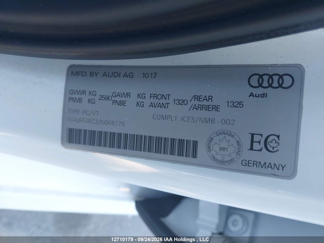 WAUFFAFC3JN049775 Audi S6 4.0t