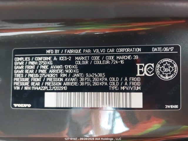 Volvo XC90 T6 2018 YV4A22PL2J1202910 Image 18
